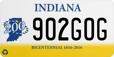 IN license plate 902GOG