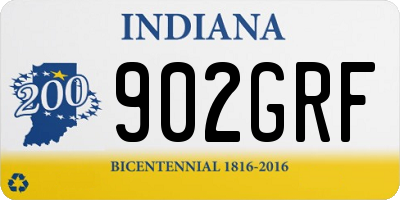 IN license plate 902GRF