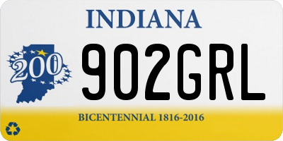 IN license plate 902GRL