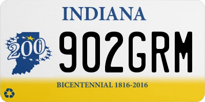 IN license plate 902GRM