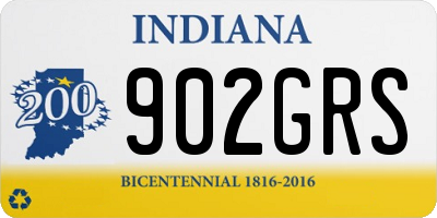 IN license plate 902GRS