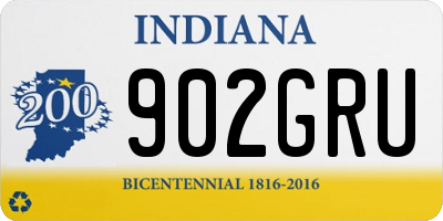 IN license plate 902GRU