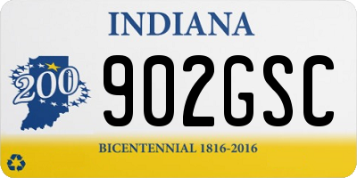 IN license plate 902GSC