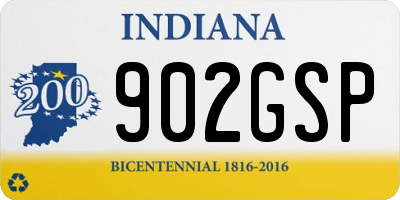 IN license plate 902GSP
