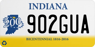 IN license plate 902GUA