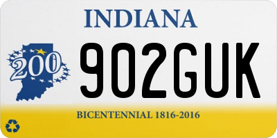 IN license plate 902GUK
