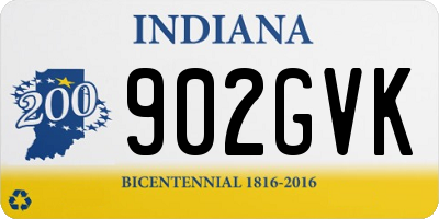 IN license plate 902GVK