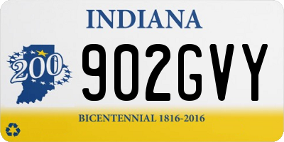 IN license plate 902GVY