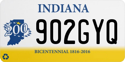 IN license plate 902GYQ