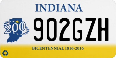 IN license plate 902GZH