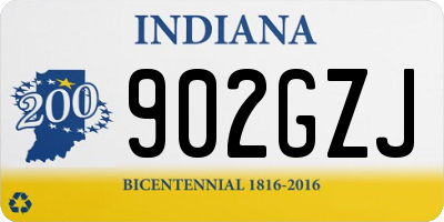 IN license plate 902GZJ