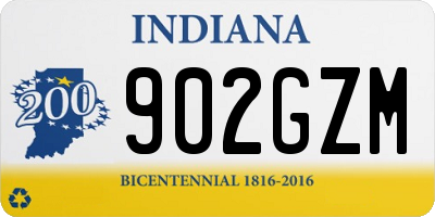 IN license plate 902GZM