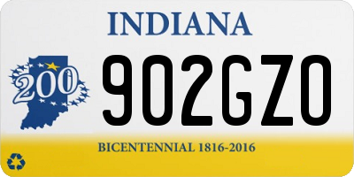 IN license plate 902GZO