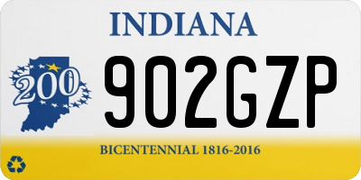IN license plate 902GZP
