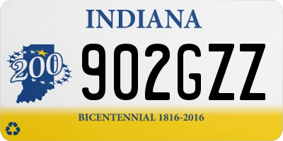 IN license plate 902GZZ