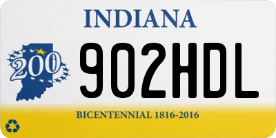 IN license plate 902HDL