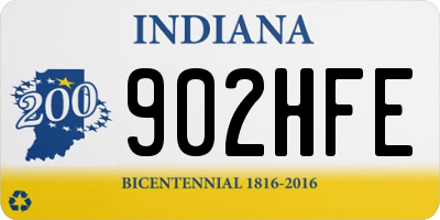 IN license plate 902HFE