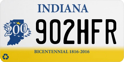 IN license plate 902HFR