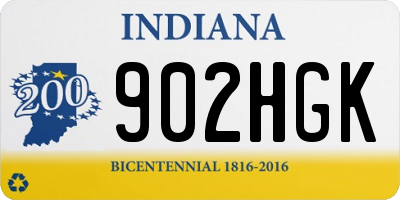 IN license plate 902HGK