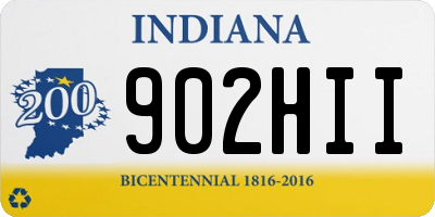 IN license plate 902HII