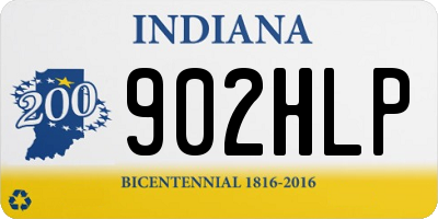 IN license plate 902HLP