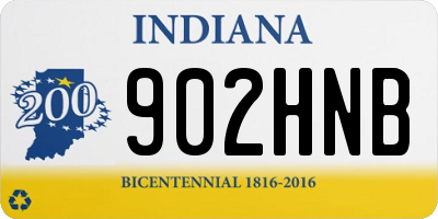 IN license plate 902HNB