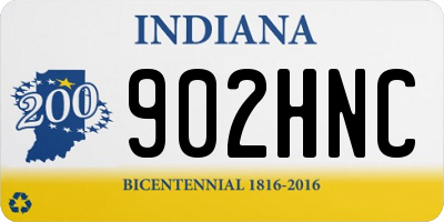 IN license plate 902HNC