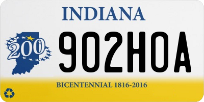 IN license plate 902HOA