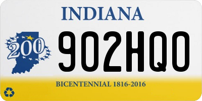 IN license plate 902HQO
