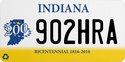 IN license plate 902HRA