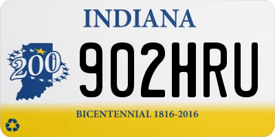 IN license plate 902HRU