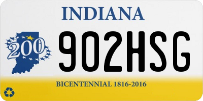 IN license plate 902HSG