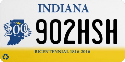 IN license plate 902HSH