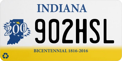 IN license plate 902HSL