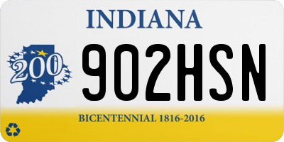 IN license plate 902HSN