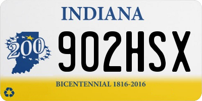 IN license plate 902HSX