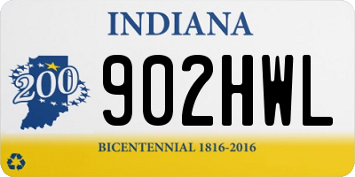 IN license plate 902HWL