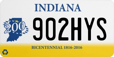 IN license plate 902HYS