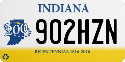 IN license plate 902HZN