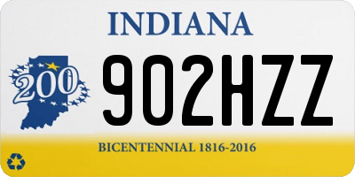 IN license plate 902HZZ