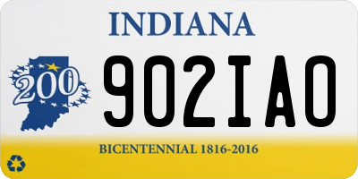 IN license plate 902IAO