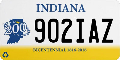 IN license plate 902IAZ