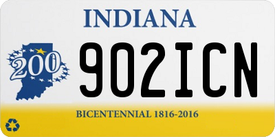 IN license plate 902ICN
