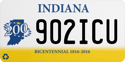 IN license plate 902ICU