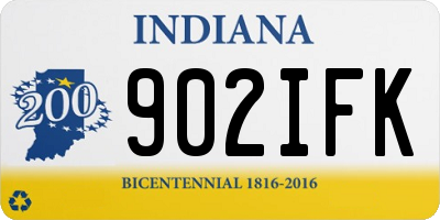 IN license plate 902IFK