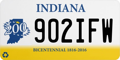 IN license plate 902IFW