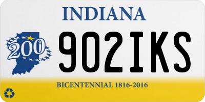 IN license plate 902IKS