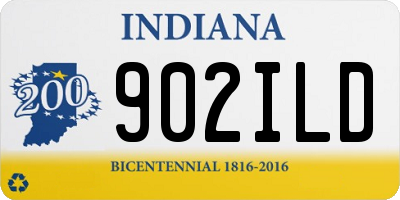 IN license plate 902ILD