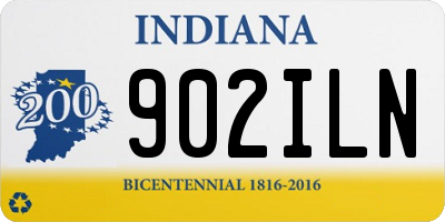 IN license plate 902ILN