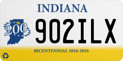 IN license plate 902ILX